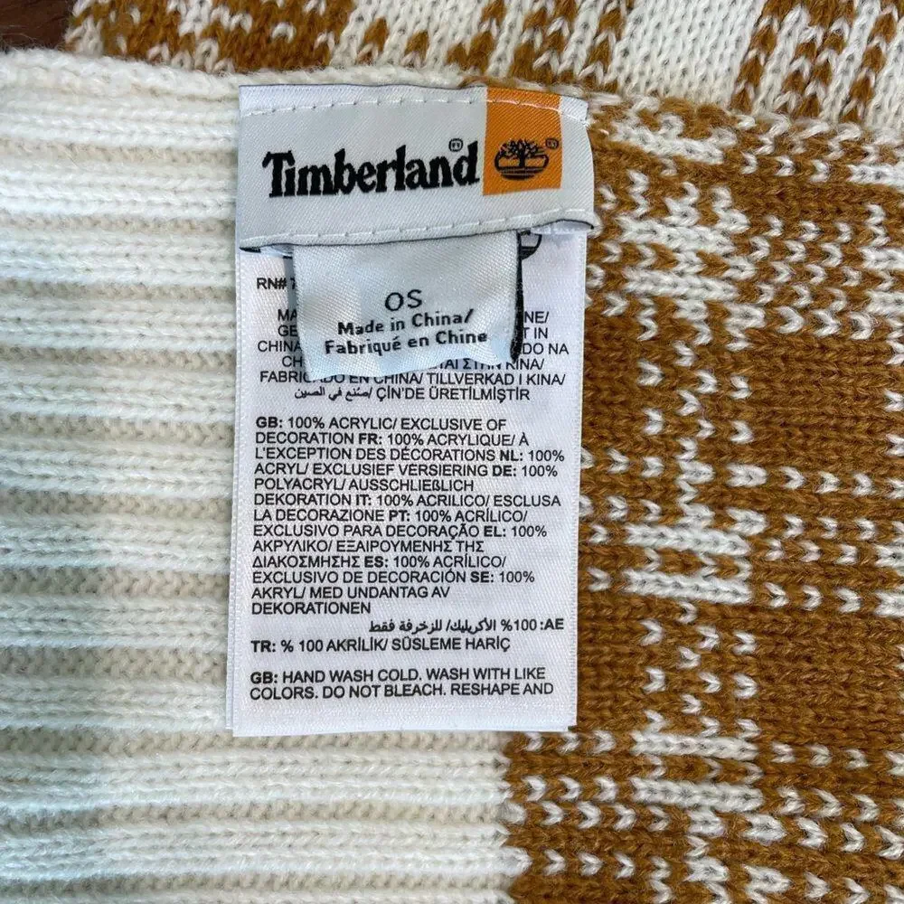 Timberland Tan Buffalo Plaid Scarf